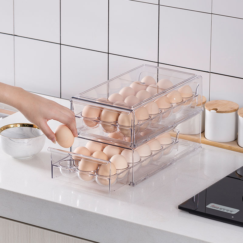 18 pcs Stackable Egg Drawer for Kitchen